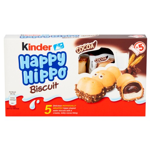 Kinder Happy Hippo Cocoa Cream Biscuits