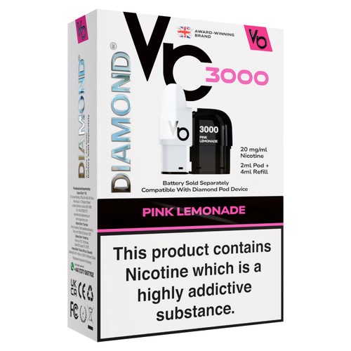 Vapes Bars Diamond 3K Pod Pack Pink Lemonade