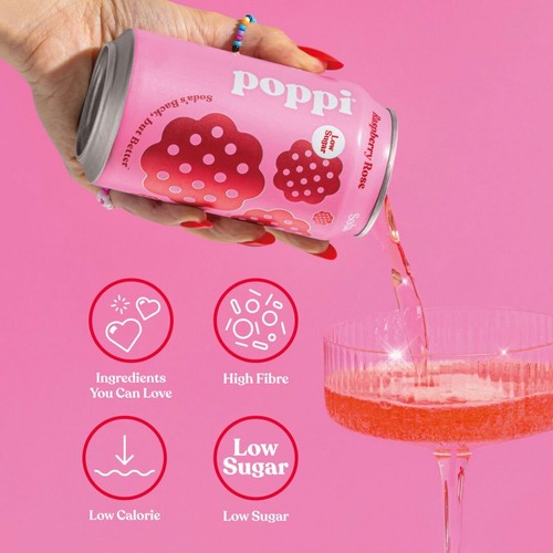 Poppi Raspberry & Rose 330ml