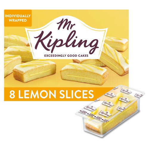 Mr Kipling Lemon Slices Cakes Multipack Snack 8pk