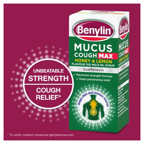 Benylin Mucus Cough Max Honey & Lemon Syrup 