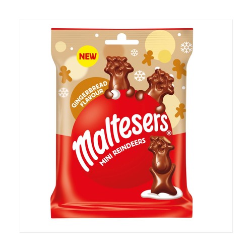 Maltesers Mini Reindeer Gingerbread Chocolate Christmas Treats Bag 59g