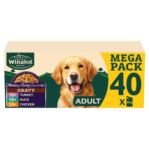 Winalot Monday Meaty Casseroles In Gravy Dog Food 40 X 85G