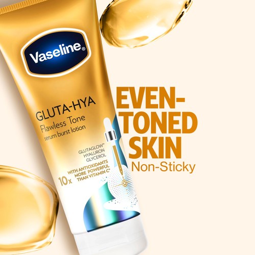 Vaseline Serum Burst Lotion Gluta-Hya Flawless Tone 200 ml