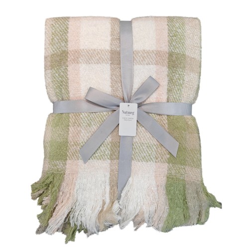 Nutmeg Home Farmers Market Check Throw 130 x 170cm