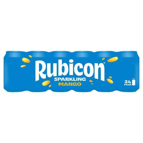 Rubicon Sparkling Mango Soft Drink Cans 24 x 330ml