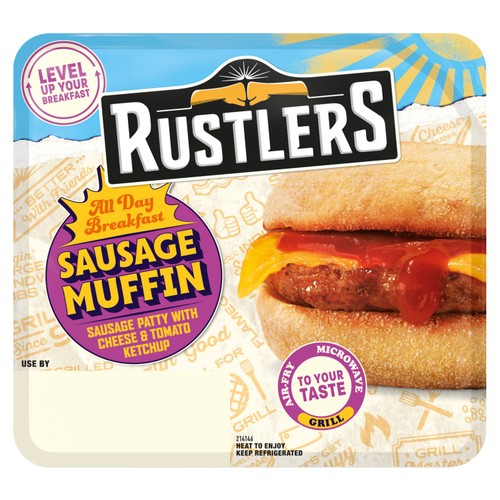 Rustlers All Day Breakfast Sausage Muffin