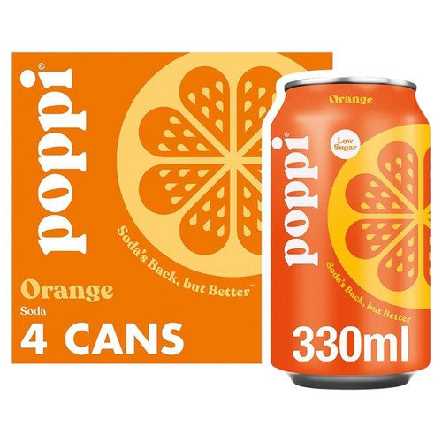 Poppi Orange 4 x 330ml