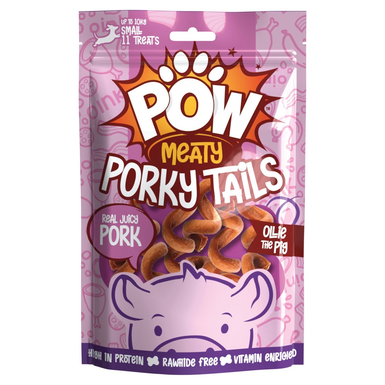 Pow Meaty Porky Tails Dog Treat