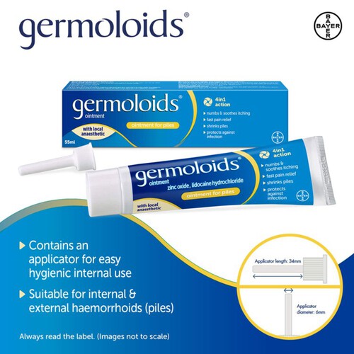 Germoloids Haemorrhoid Ointment, Piles Treatment with Anaesthetic 