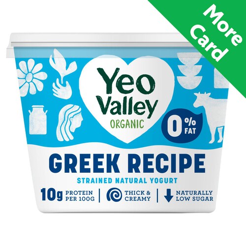 Yeo Valley Organic Greek Recipe Strained Natural Yogurt 0% Fat 