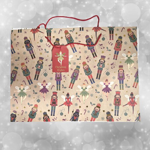 Morrisons Nutcracker All Over Print Gift Bag Extra Large