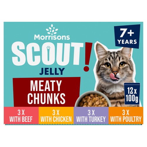 Morrisons Senior Meat & Poultry Pouches In Jelly