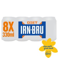 DIET IRN-BRU Soft Drink Can Multipack 8 x 330ml