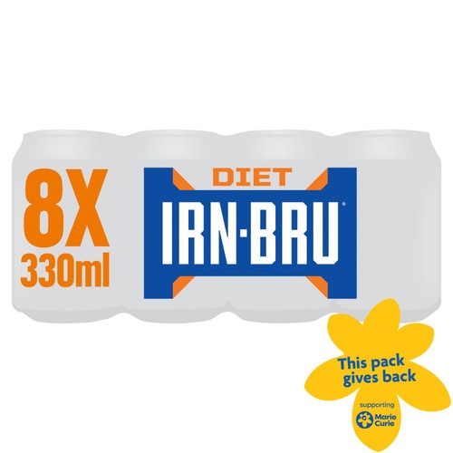 DIET IRN-BRU Soft Drink Can Multipack 8x330ml