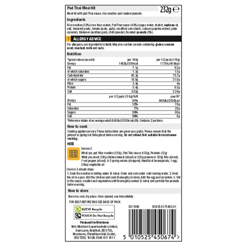 Morrisons Pad Thai Kit 232g