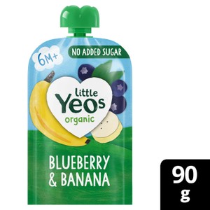 Yeo Valley Little Yeos Organic Blueberry & Banana Whole Milk Smooth Yogurt 6M+ 90g