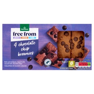 Morrisons 4 Free From Choc Chip Brownie