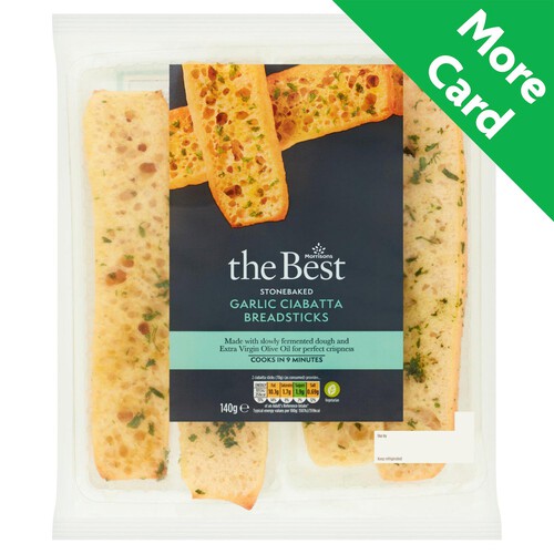 Morrisons The Best Garlic Ciabatta Breadsticks