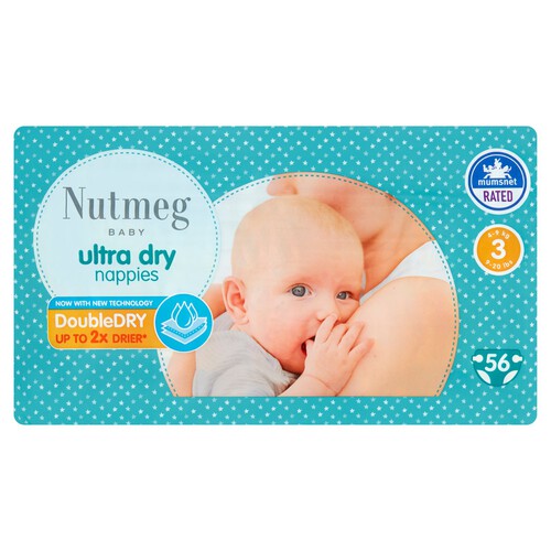 Nutmeg Ultra Dry Nappies Size 3 