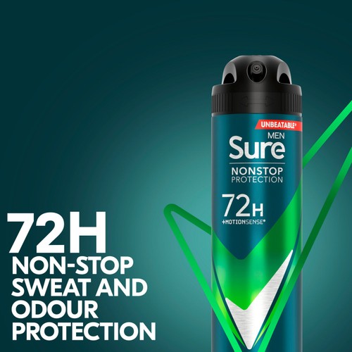 Sure Men Active Dry Deo – 72h Schutz, 150 Ml Aerosol, MotionSense