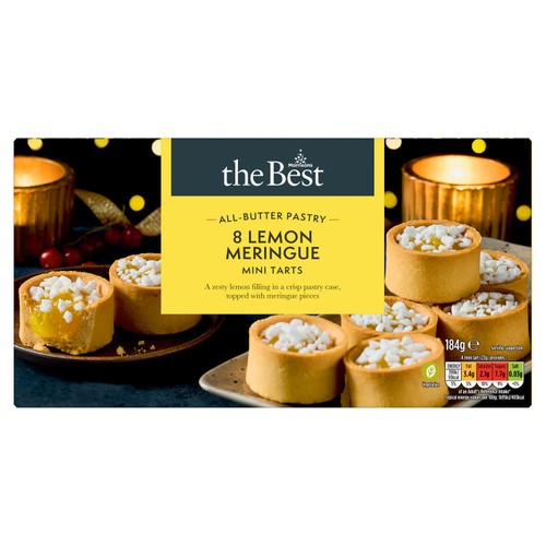 Morrisons The Best 8 Lemon Maringue Mini Tarts 184g
