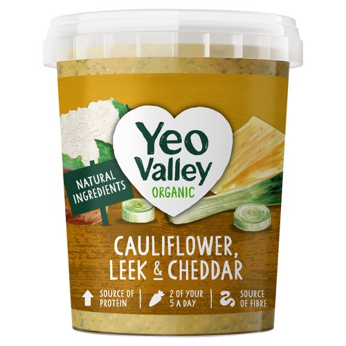 Yeo Valley Organic Cauliflower, Leek & Cheddar Soup 400G