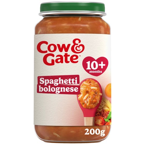 Cow & Gate Spaghetti Bolognese Baby Food Meal Jar 8+ Months 200g