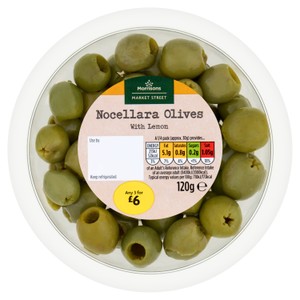 Morrisons The Deli On Market Street Nocellara Olives with Lemon 120g