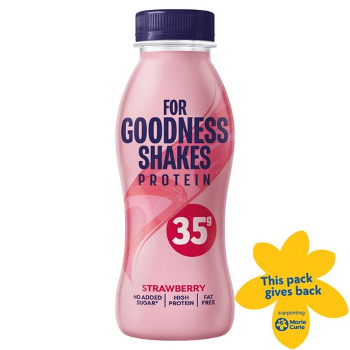 For Goodness Shakes 35g Protein Strawberry Shake 330ml