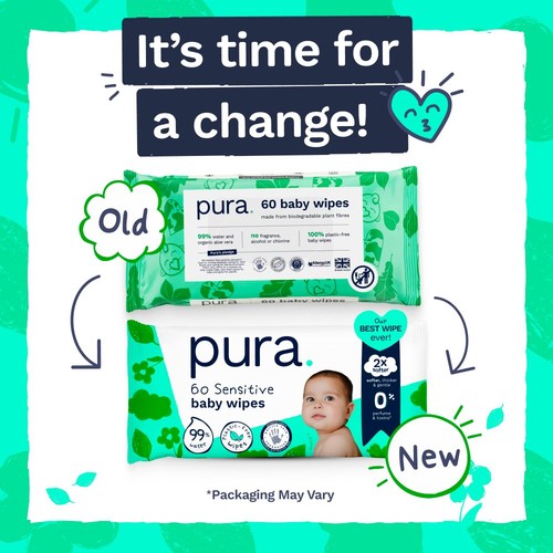Pura Plastic Free Baby Wipes 