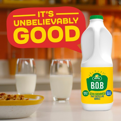 Arla BOB Semi-Skimmed Milk 2L That Tastes Like Whole