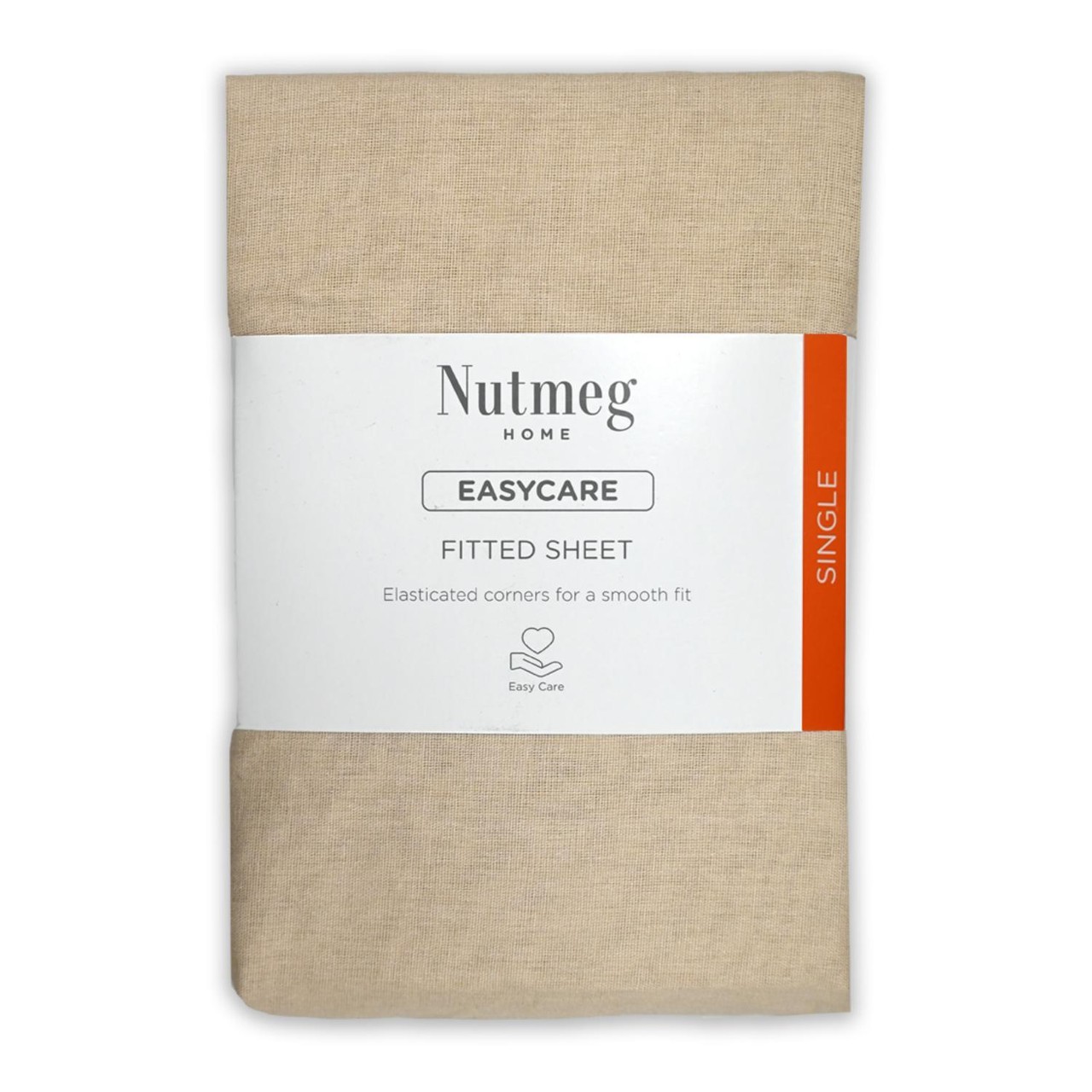 Nutmeg Home Easycare Taupe Fitted Sheet Single