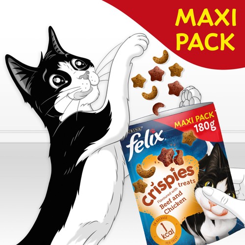 Felix Crispies Cat Treats Beef & Chicken