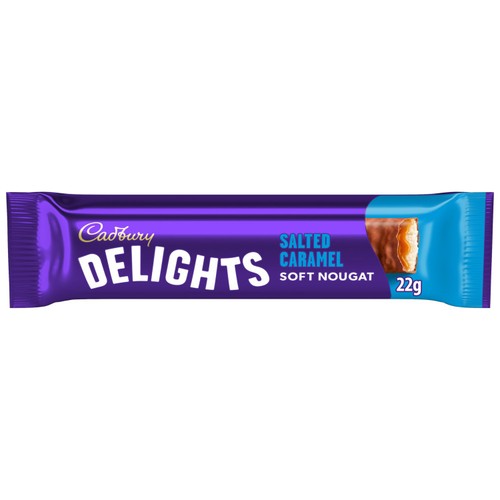 Cadbury Delights Salted Caramel Chocolate Nougat Bar 5 Pack