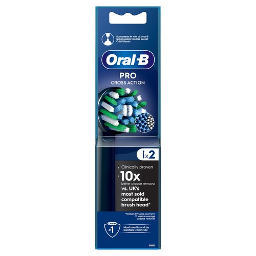 Oral-B Cross Action Black Electric Toothbrush Heads 