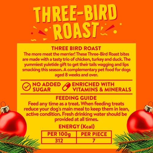 Wagg Treats Three-Bird Roast 100g