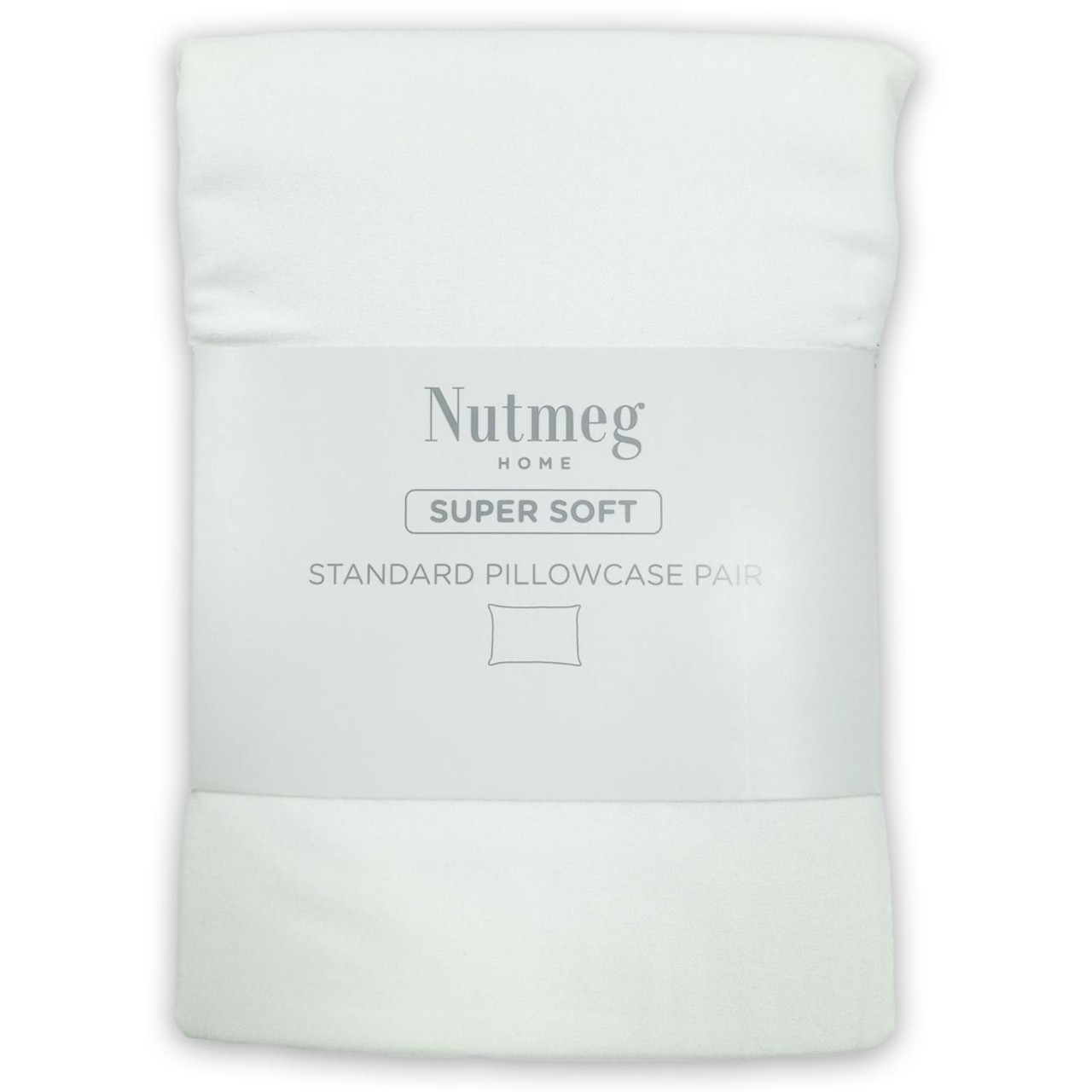 Nutmeg Home Soft Touch White Standard Pillowcase