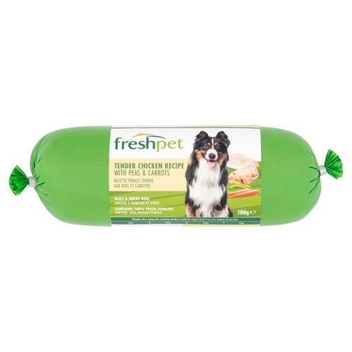 Freshpet Dog Roll Tender Chicken Recipe With Peas Carrots