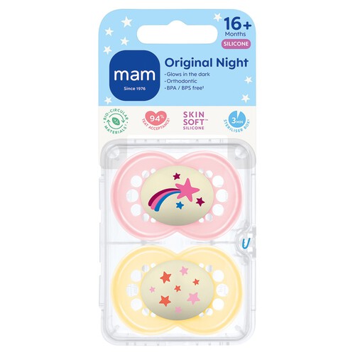 Mam Night 16+M Soothers 2Pk