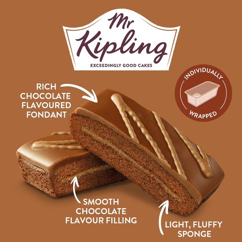 Mr Kipling Chocolate Slices Cakes Multipack Snack 8pk