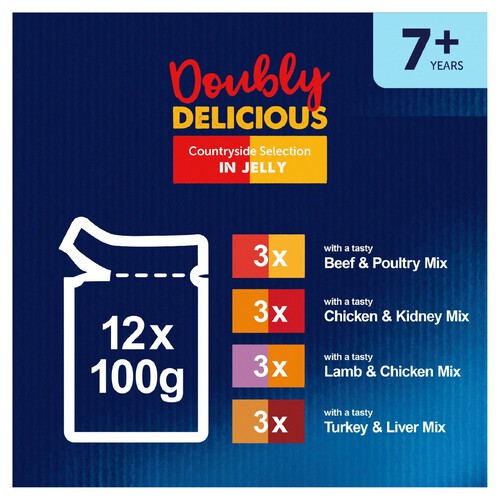 Felix Doubly Delicious 7+ Meaty Selection In Jelly Wet Cat Food 