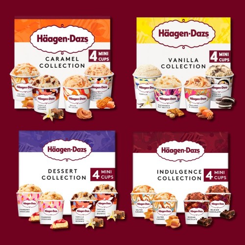 Haagen-Dazs Indulgence Collection Minicup Ice Creams