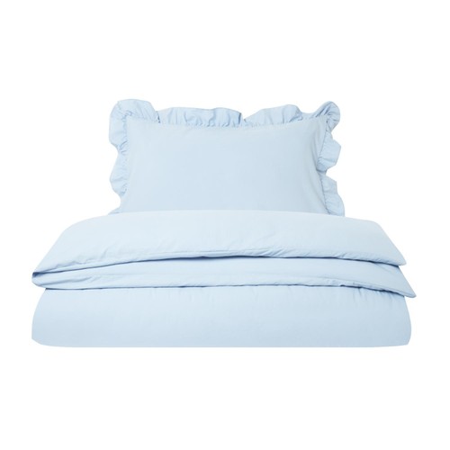 Nutmeg Home Soft Touch Blue Frill Duvet Set King