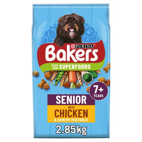 Bakers Senior Dry Dog Food Chicken & Veg