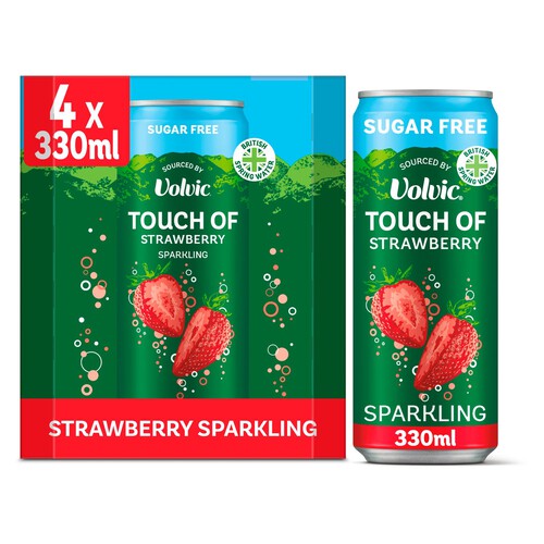 Touch Of Fruit Strawberry Sparkling Sugar Free Flavoured Water Multipack