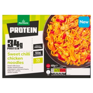 Morrisons Protein Sweet Chilli Chicken Noodles 400g