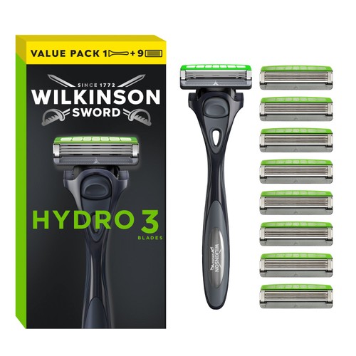 Wilkinson Sword Hydro 3 Skin Protection Value Pack Handle + 9 Blades