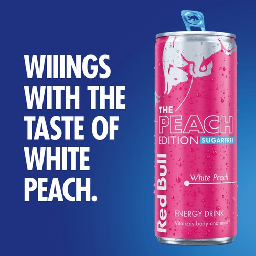 Red Bull Energy Drink Sugar Free Peach Edition White Peach