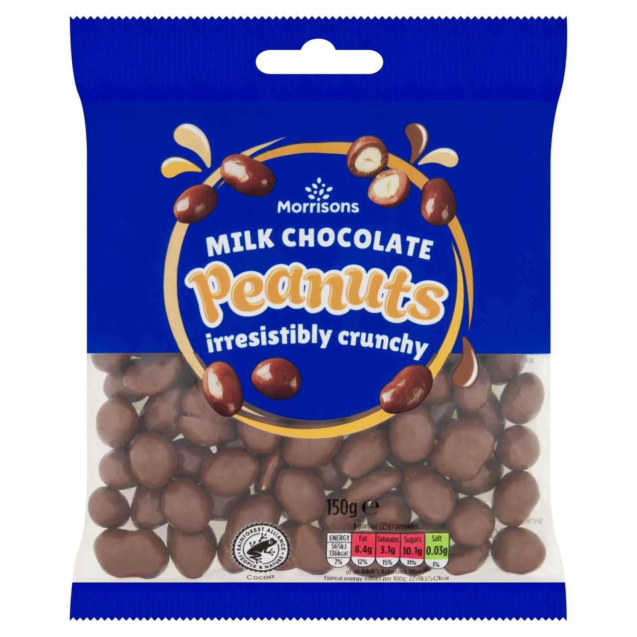 Morrisons Milk Chocolate Peanuts 150g